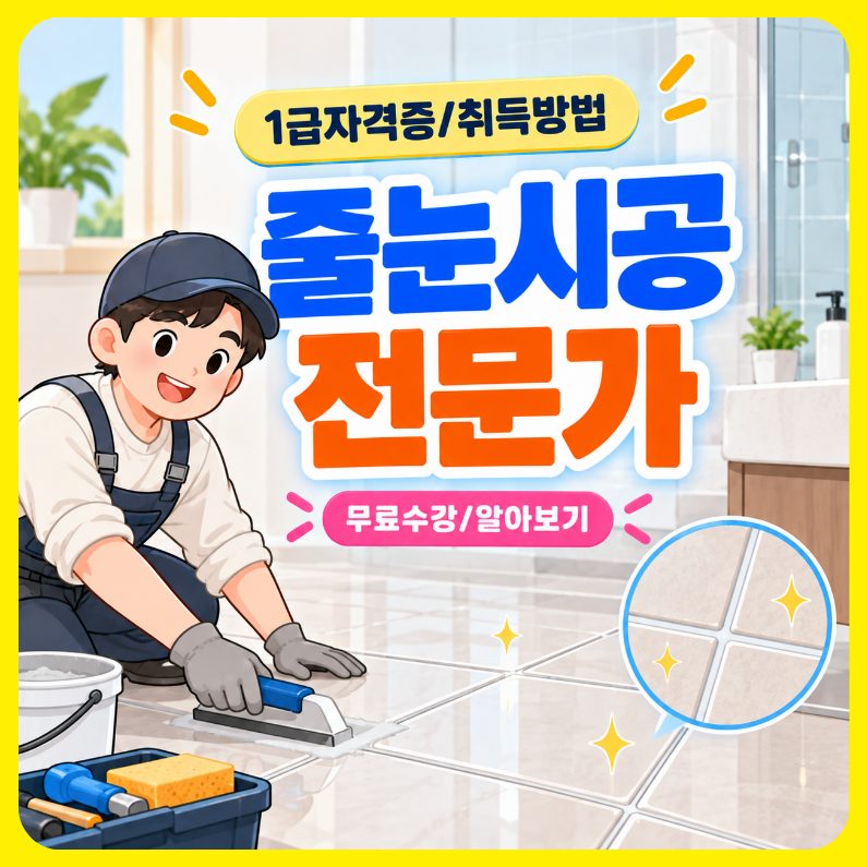 줄눈시공전문가 자격증 취득 과정 및 시험 취업 정보