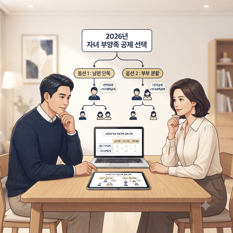 “자녀 누구한테 올리지?” 맞벌이 부부 연말정산 인적공제 몰아주기, 이렇게 비교하세요.