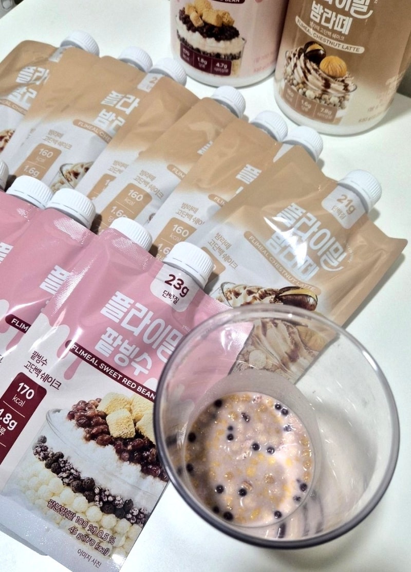 “단백질 쉐이크가 팥빙수 맛이라고?” 플라이밀쉐이크 신상 플라이밀팥빙수•밤라떼 먹어....