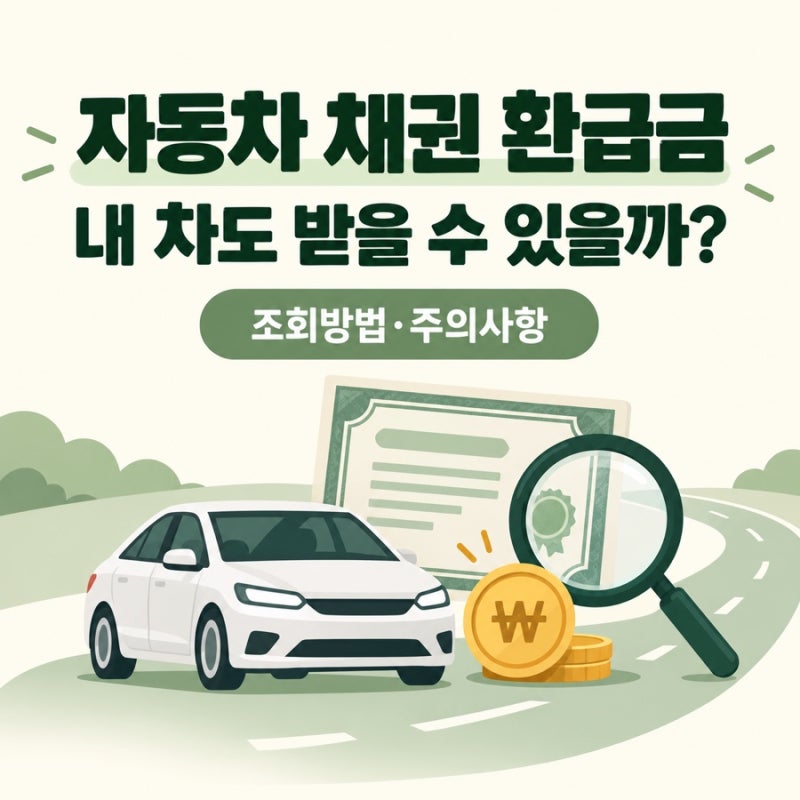 자동차 채권 환급금 조회｜차를 샀다면 누구나 받을까? 은행별 확인 방법