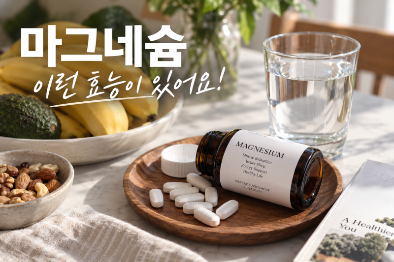 마그네슘 효능 많은 음식 마그네슘영양제 따로 챙겨야할까?