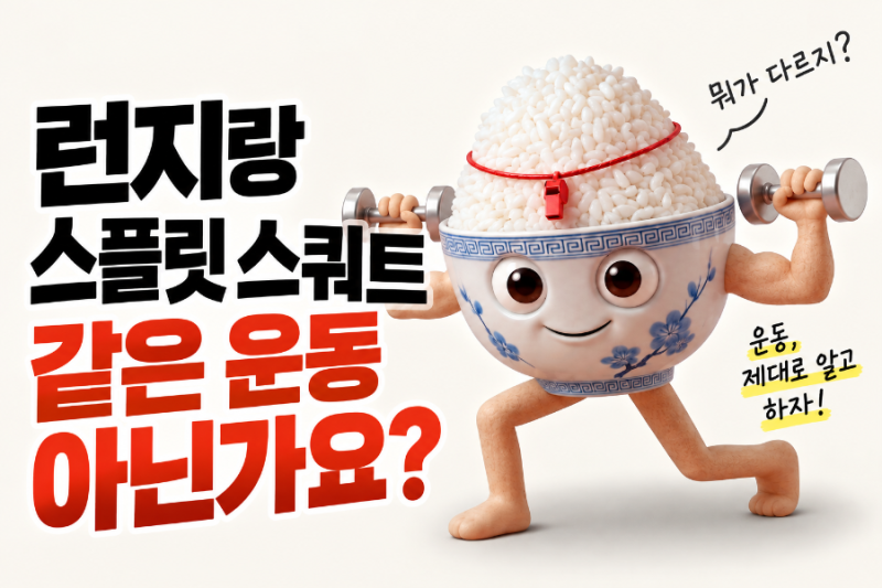 런지랑 스플릿 스쿼트, 같은 운동 아닌가요?