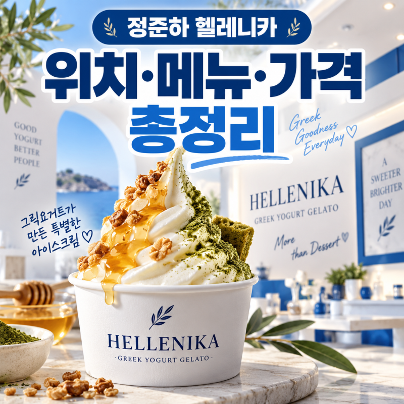 정준하 헬레니카 위치 가격 메뉴 총정리｜시애틀 요거트 아이스크림 한국 상륙