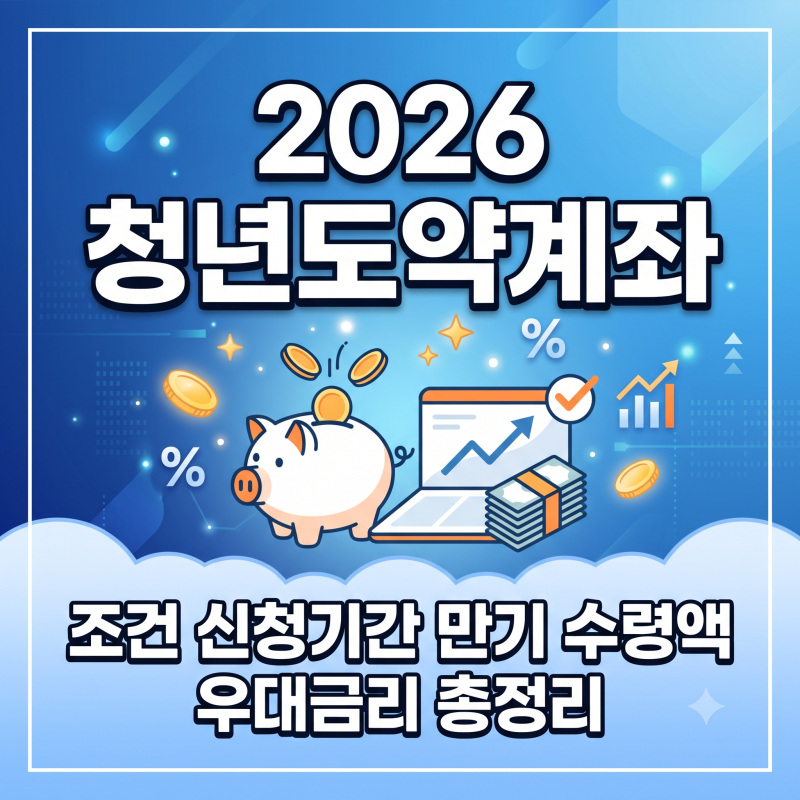 2026 청년도약계좌 조건 신청기간 만기 수령액 우대금리 총정리