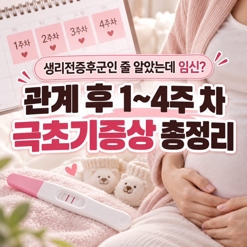 생리전증후군인 줄 알았는데 임신? 관계 후 1~4주 차 극초기증상 총정리