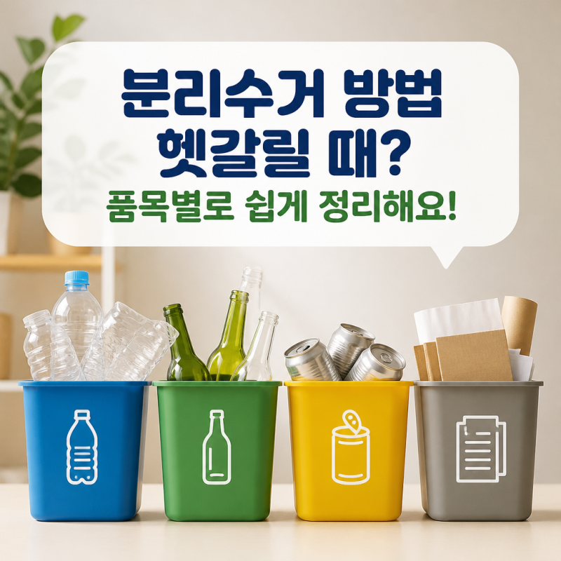 분리수거방법 헷갈릴 때 품목별로 쉽게 정리해요