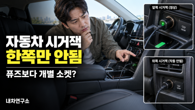 자동차 시거잭 한쪽만 안됨, 퓨즈보다 개별 소켓 문제일까?