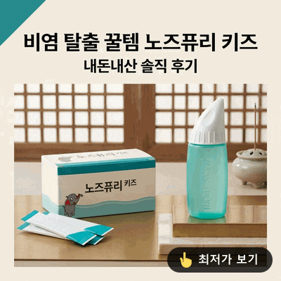 노즈퓨리 어린이 코세척 키트 내돈내산 비염 탈출 꿀템