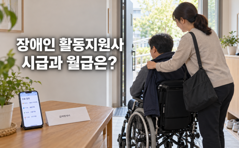 장애인 활동지원사는 얼마나 받을까? 시급·월급·정부지원 구조 총정리