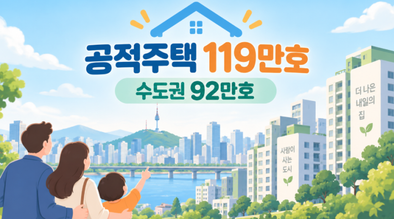 공적주택 뜻, 119만호 중 수도권 92만호 어디?