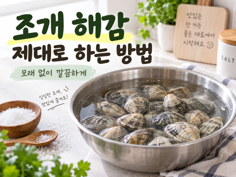 조개 해감 제대로 하는 방법