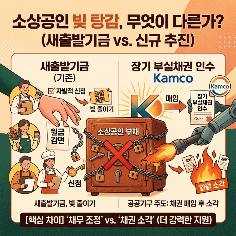 소상공인 빚 탕감, 새출발기금과 차이는?