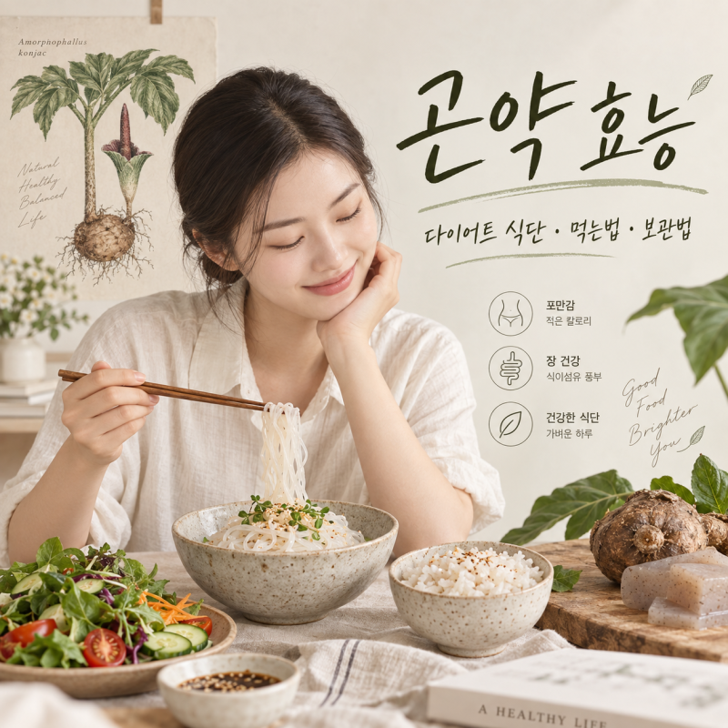 곤약 효능 다이어트 칼로리 영양성분 먹는법 총정리