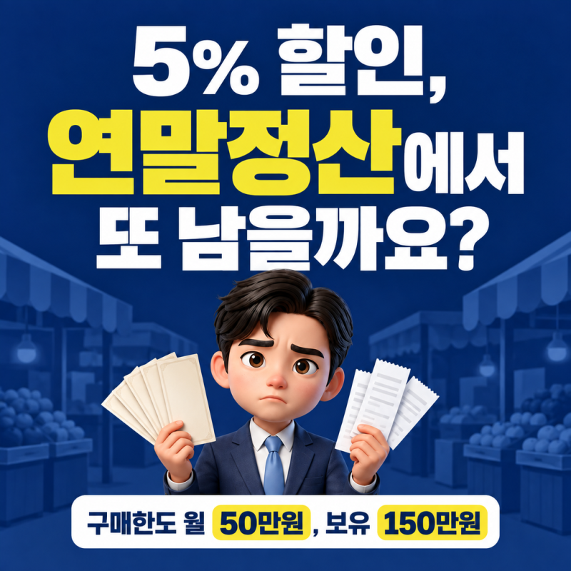 온누리상품권소득공제, 상품권은 살 때가 아니라 쓸 때 잡힙니다