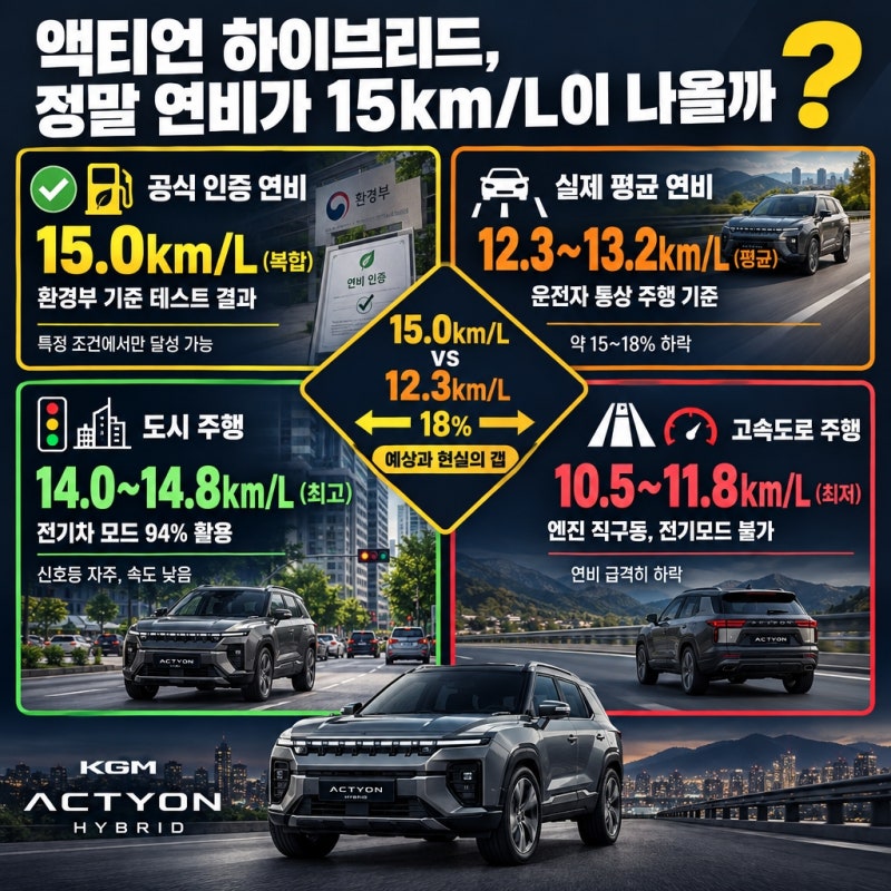 "산타페보다 좋은데?" 3000만원대 SUV인데 정말 연비가 15km/L이 나올까?