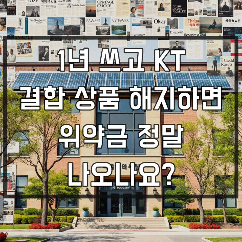 KT 인터넷 TV 전화 2대 결합 상품을 1년 쓰고 해지 위약금 이것만 알면 충분