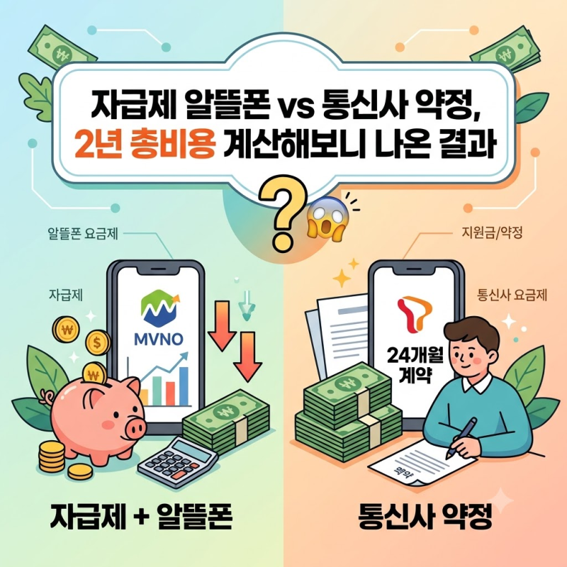 자급제 vs 통신사 약정 비교, 나에게 유리한 통신비 절약 선택법