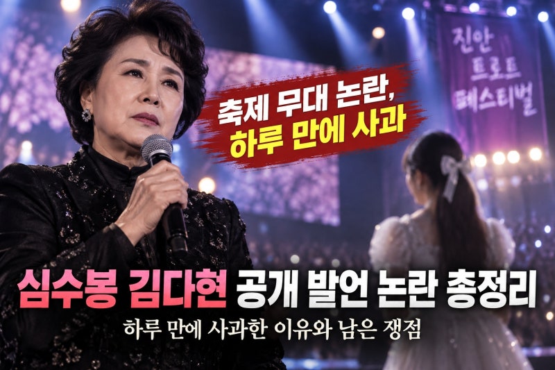 심수봉 김다현 공개 발언 논란 총정리, 하루 만에 사과한 이유와 남은 쟁점