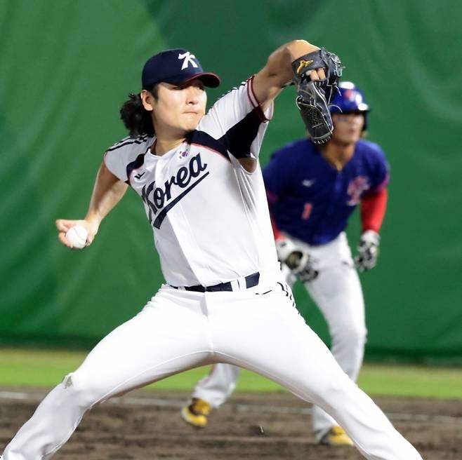 곽빈 6이닝 10K ‘노히트’ 폭발…한국, 대만에 5-0 완승→아시안게임 첫 승