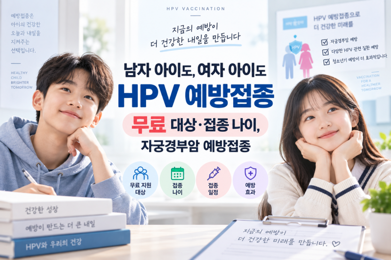 남자 아이 HPV 예방접종 무료 대상·접종 나이, 자궁경부암 예방접종