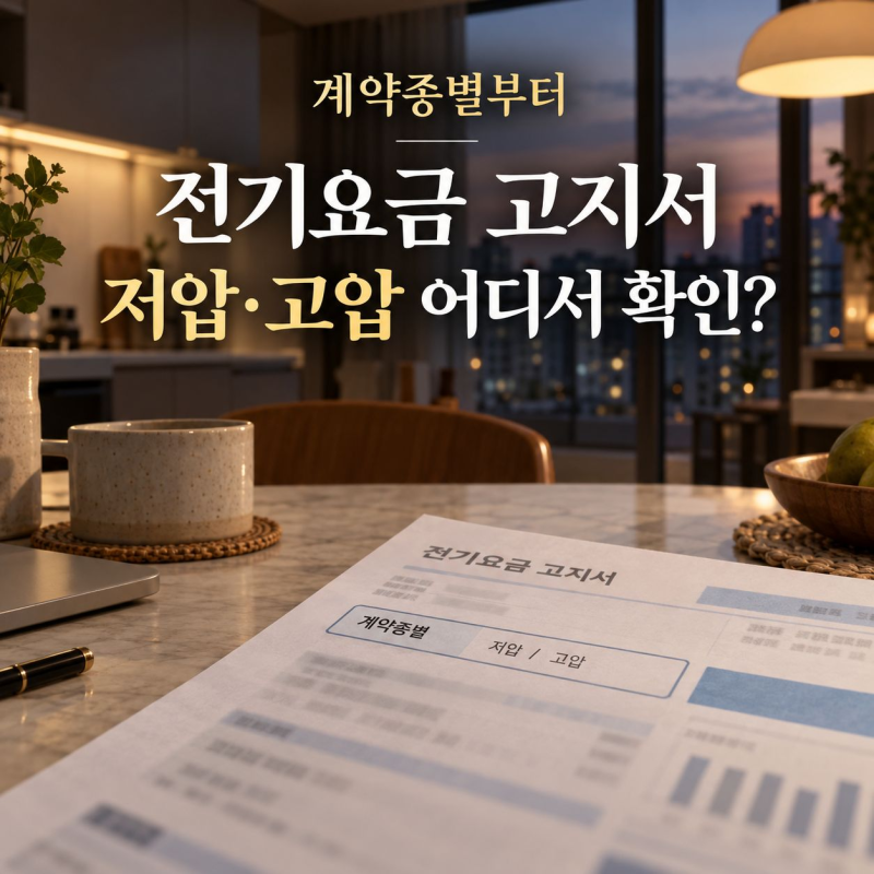 전기요금 고지서, 주택용 저압·고압은 어디서 확인하고 왜 다를까?