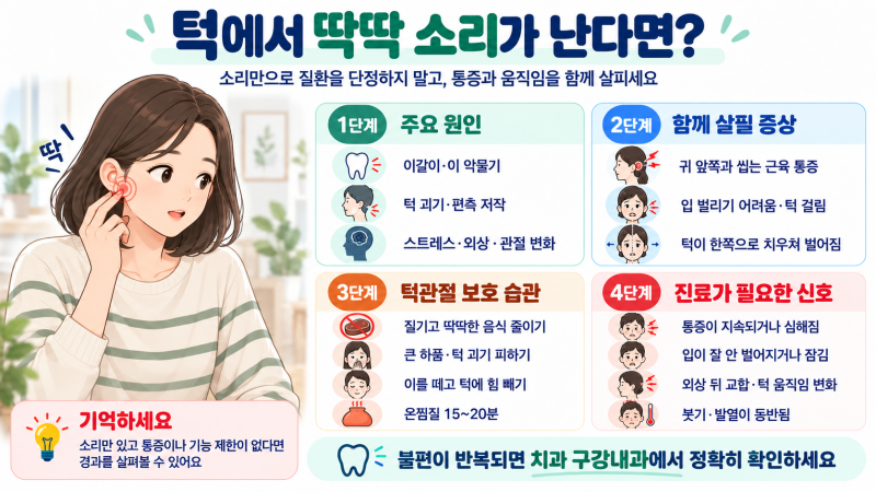 "음식 씹을 때 턱에서 딱딱소리가?" 턱관절 장애 원인과 관리 수칙 5가지