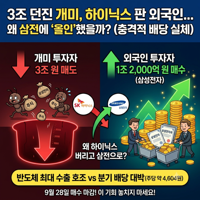 삼성전자 주가 배당 "개미가 3조 팔 때 외인은 왜 1조 샀을까?" 우선주 시가배당률 팁