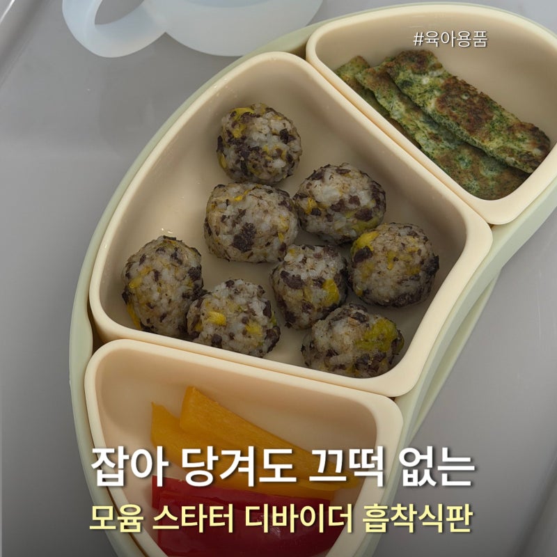 초기이유식 식판 추천, 10개월 아이가 사용해 본 모윰 스타터 디바이더 흡착식판
