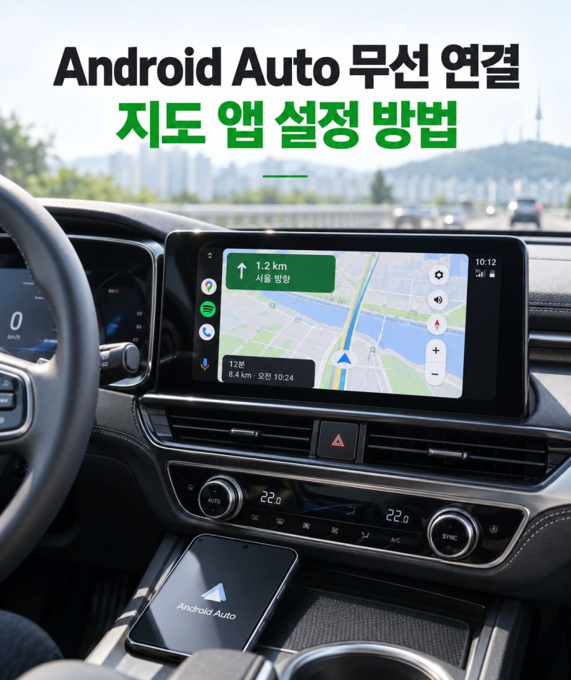 Android Auto 무선 연결하고 지도 앱 설정하는 방법