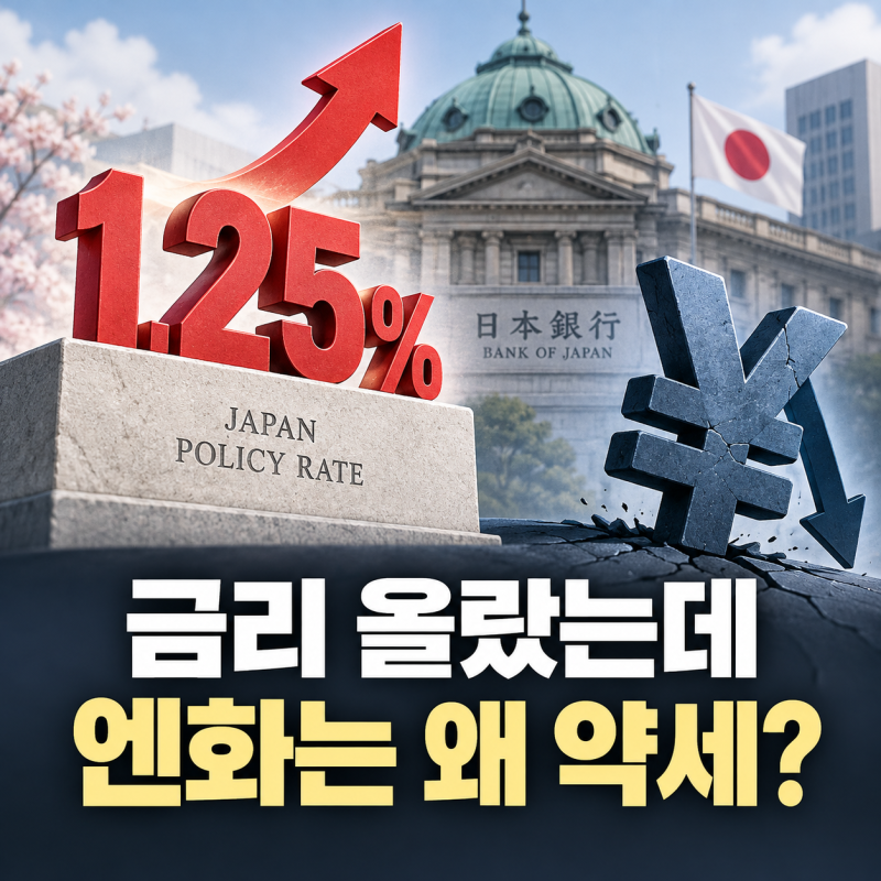 엔화 환율 전망, 일본 금리 1.25%인데 왜 약할까? 앞으로 볼 3가지