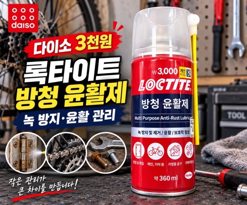 다이소 3천원 록타이트 방청윤활제 녹 방지 윤활 관리템 추천