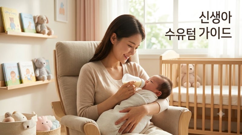 신생아 수유텀 정착 완벽 가이드! 3시간 텀 만드는 꿀팁과 월령별 수유량