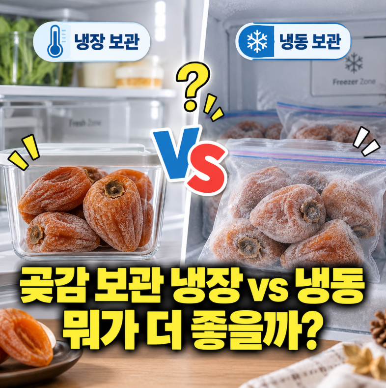 곶감 보관 방법, 냉장과 냉동 중 어디가 좋을까?