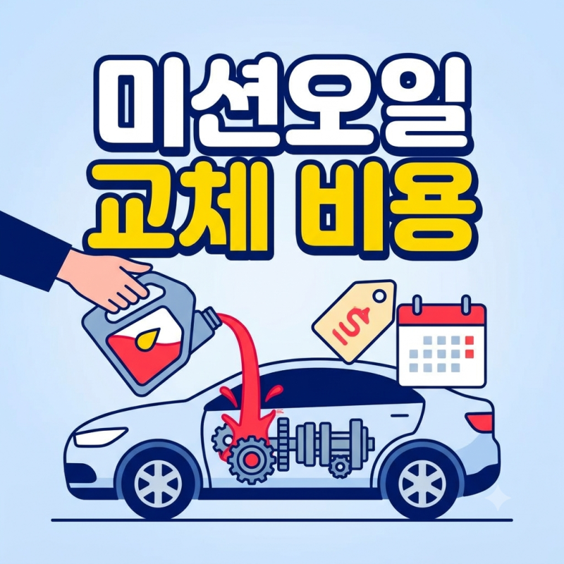 자동차 미션오일 교체 비용, 덤탱이 안 쓰는 꿀팁! (주기, 정비소 비교)