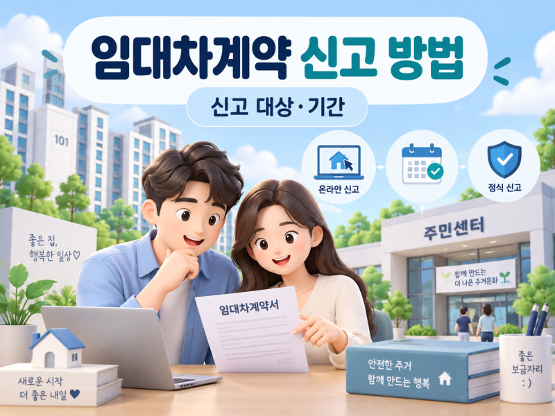 주택 임대차계약 신고 방법 | 신고 대상·기간·온라인 신고 총정리