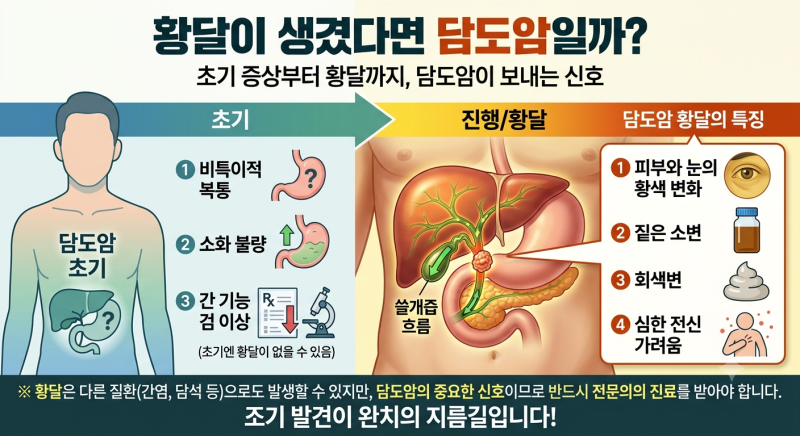 황달이 생겼다면 담도암일까? 담도암 초기증상부터 황달까지