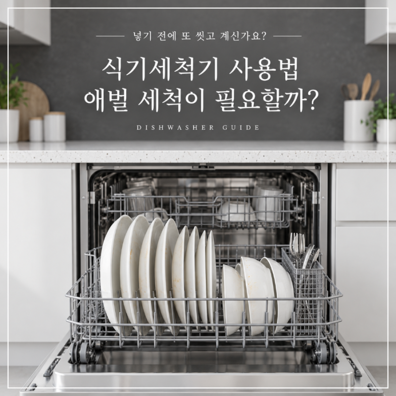 식기세척기 사용법, 그릇을 미리 씻어야 할까요?