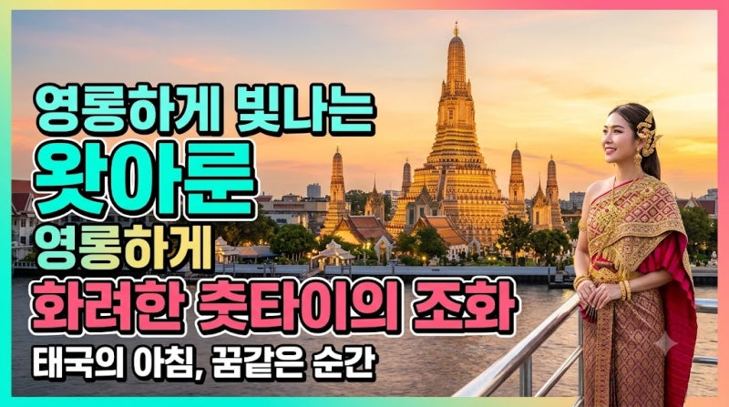 땀범벅 츗타이는 그만! 방콕 왓아룬 태국 전통의상 대여, 무조건 아침 8시에 가야 하는 현실 ....
