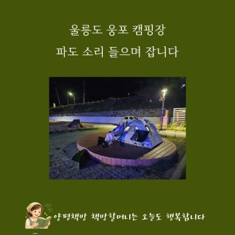 바다 바로 옆 울릉도 웅포 캠핑장