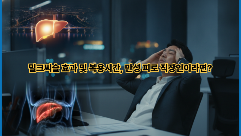 직장인 간 건강 치트키! 밀크씨슬 복용시간 식전 식후 완벽 정리