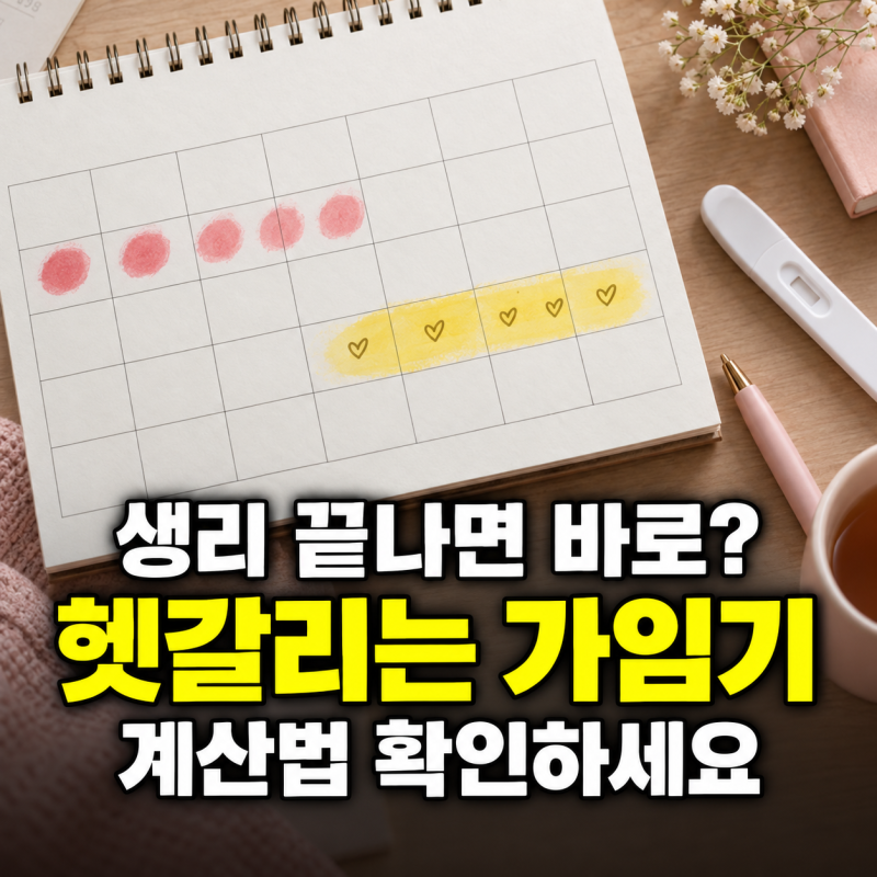“생리 끝나면 바로 가임기일까?” 의외로 많이 헷갈리는 가임기 계산법