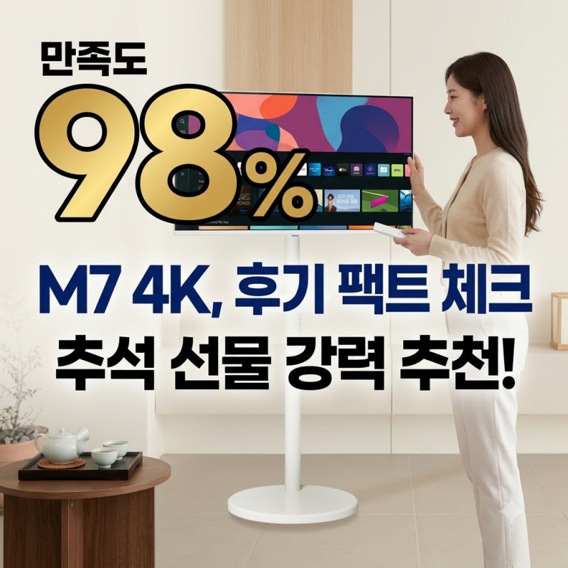 삼성 스마트모니터 M7 삼탠바이미 4K 후기 분석! 추석 선물 추천
