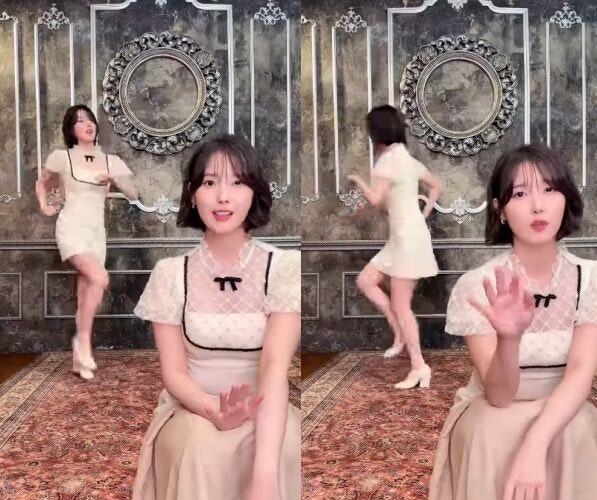 아이유, 360도 턴 흥 폭발 감성 밤편지 뒤집은 셔플 댄스