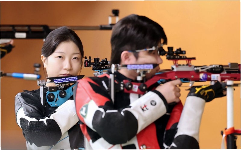 역전의 명수! 박하준·반효진, 10.9점 '신의 한 수'로 공기소총 혼성 은메달 획득!