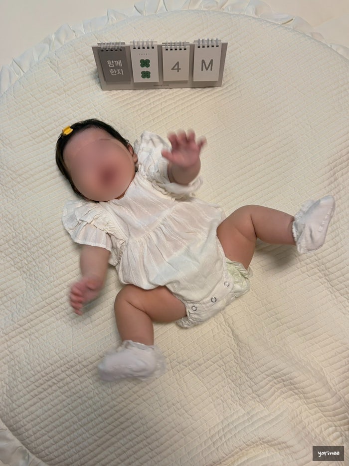 [4개월 아기] 뒤집기 성공, 수면퇴행은 없었던걸로, 아기데리고 외출 시작, 신생아침대 졸업