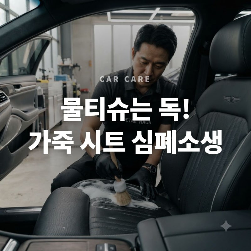 자동차 시트 얼룩과 가죽 때 셀프 클리닝 3가지 단계