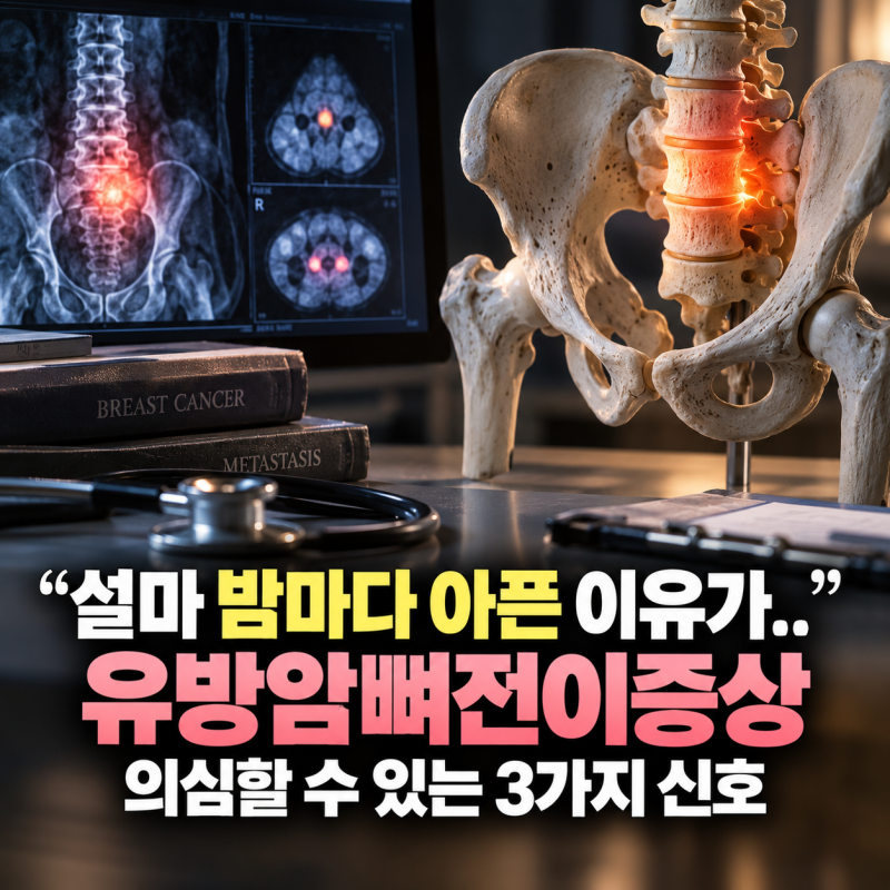 "설마 밤마다 아픈 이유가.." 유방암뼈전이증상 의심할 수 있는 3가지 신호