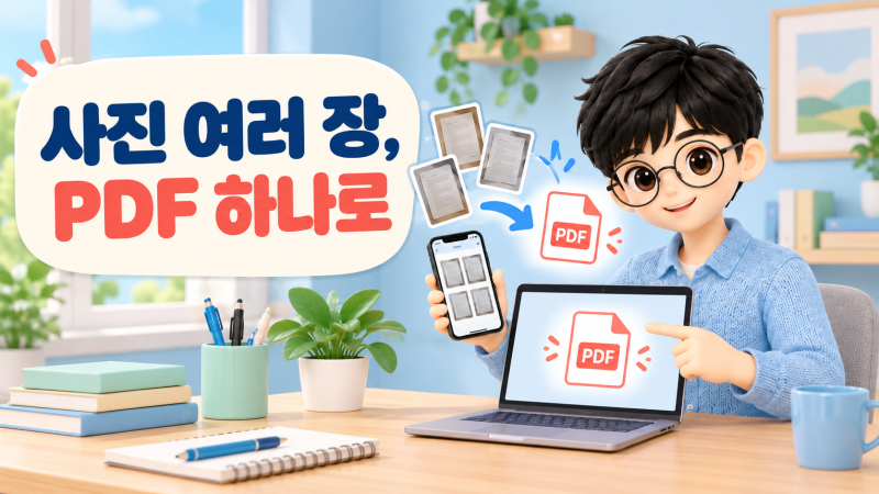 사진 여러 장 PDF 하나로 보내야 할 때?｜카톡으로 옮겨 PC에서 만드는 법
