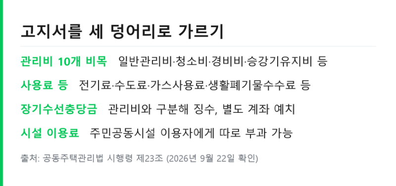 아파트 관리비 항목 뜻 .. 장기수선충당금 구분과 K-apt 비교