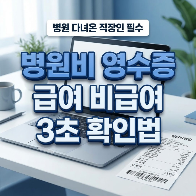 병원 다녀온 직장인 필수, 병원비 영수증 급여 비급여 3초 확인법